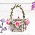 thumbnail image 4 of CIMAXIC 1PC Wedding Flower Basket Decor Delicate Rattan Woven Flower Basket Flower Girl Tote Flower Basket Creative Scattering Petals Basket Wedding Party Supplies for Wedding B Style, 4 of 4