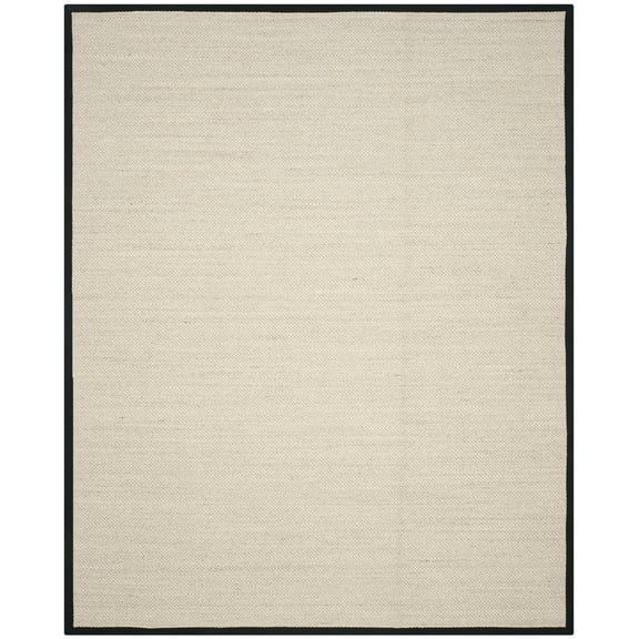 SAFAVIEH Natural Fiber Kentigern Solid Area Rug, Marble/Black, 8' x 10'