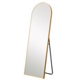 thumbnail image 1 of homeroots bed & bath 399784 Narrow Gold Arched Mirror with Stand, 1 of 1