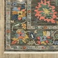 thumbnail image 4 of HomeRoots 575990 5 x 8 ft. Oriental Rectangle Area Rug with Fringe, Gray, Blue & Yellow, 4 of 5