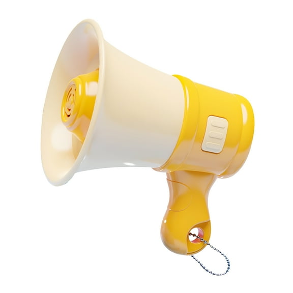 BESTSKY Small Bullhorn Keychain Amplifier Portable with Chain for Kids and Adults, Yellow
