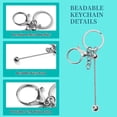thumbnail image 7 of Jiibva 24Pcs Beadable Keychains Bars, Metal Beaded Keychain Blanks Bulk Making Supplies Kit with Lobster Hook for Pendant DIY Art Crafts, 7 of 7