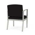 thumbnail image 3 of Amherst Steel Reception Waiting Room Guest Chair / Silver Steel / Black, 3 of 3