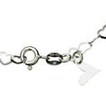 thumbnail image 2 of Sterling Silver Flat Heart Link Charm Anklet Nickel Free Chain Italy Adjustable, 9.5", 2 of 3