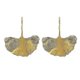 thumbnail image 1 of Pendientes Vintage de Metal Pesado Shaofei con Forma de Hoja Dorada, 1 of 5