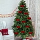 thumbnail image 1 of Adorno Navideño de Lazo de Terciopelo Rojo Vino, Grande, Decorativo, Colgante | Decoración para Árbol de Navidad | Adorno Festivo para Bodas | Elegante Regalo de Temporada, 1 of 6
