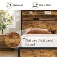 thumbnail image 6 of GUNAITO Full Bed Frame with Storage Headboard, 2 Drawers Platform LED Bed Frame with USB Ports & Outlets Brown, 6 of 10
