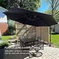 thumbnail image 2 of PURPLE LEAF Parasol Rond Déporté de 3,35 m (11 Pi) pour Terrasse Ou Jardin, Grand Parasol Suspendu en Aluminium avec Rotation à 360°, Réglable, Gris, 2 of 9