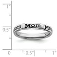 thumbnail image 5 of 925 Sterling Silver Stackable Expressions Polished Enameled Mom Ring Size: 8; for Adults and Teens; for Women and Men, 5 of 5