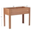 thumbnail image 4 of 40"x 20"x 31"Raised Garden Bed with Legs, 40-Inch Elevated Wooden Planter Box for Vegetables, Flowers, Herbs - 260 lbs Capacity, Solid Fir Wood, Coffee, 4 of 7