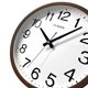 thumbnail image 4 of TIMESS 13" Reloj de Pared Silencioso con Marco Tipo Madera Marrón, Números Grandes, Estilo Clásico, sin Tictac, 4 of 7