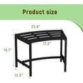 thumbnail image 5 of Metal Curved Fire Pit Bench Set of 4, Outdoor Fire Pit Seating, Steel Backless Outside Bench for Garden, Patio, Porch, Backyard, Plant Stand, Heavy Duty Plant Holder, Style 2, Black, 5 of 8