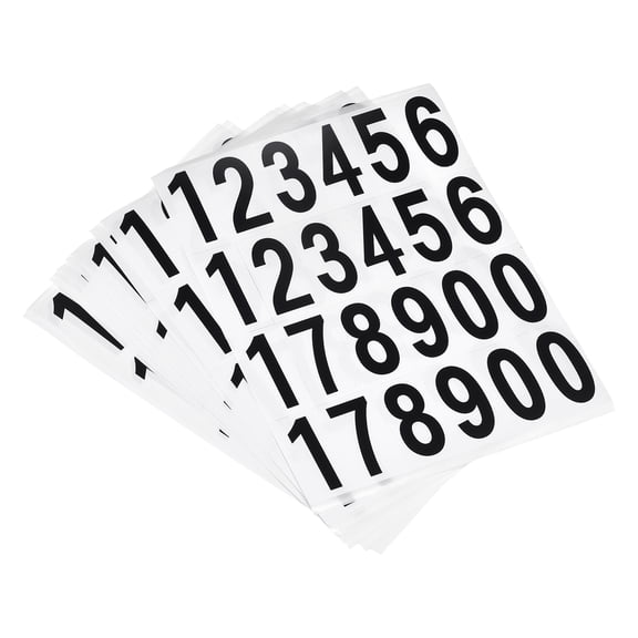 Uxcell Mailbox Numbers Sticker Label Number Self Adhesive Vinyl Label 50x25mm for Mailbox Signs, Pack of 10