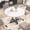 White, variant on Gaderth Modern Industrial Round Dining Table for 4-6 People, Circle Kitchen Dinning Tables, Space-Saving Circle Kitchen Table with X-Shaped Pedestal Base, Wood Grain Finish-ONLY TABLE
