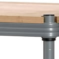 thumbnail image 6 of Design Ideas MeshWorks Metal Storage Wood Top Workbench Shelf Unit, Silver, 6 of 6