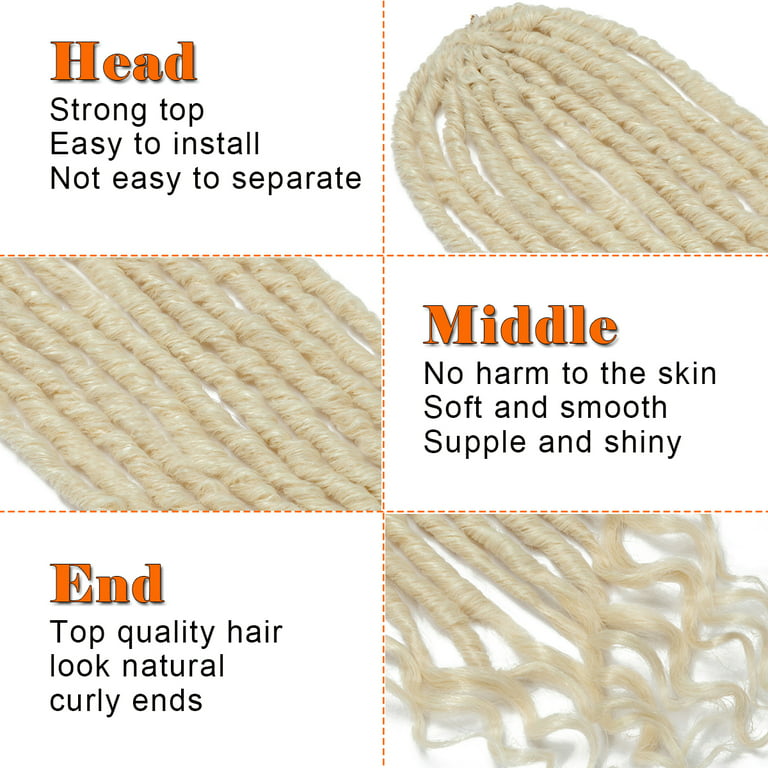 SEGO Curly Faux Locs Crochet Hair Goddess Locs Crochet Hair Extensions  Hippie Locs Synthetic Braids Boho Style