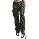 thumbnail image 1 of Sonducket Pantalones de cintura baja de primavera para mujer, pantalones vaqueros Retro de estilo informal para senderismo y acampada, pantalones Prendas para la parte inferior del cuerpo Verde SG, 1 of 6