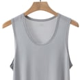 thumbnail image 4 of LEKWK Mens Mesh Tank Top Sleeveless Crewneck See Through Breathable Lightweight Athletic Workout Tees Gym Basketball Training Tops Shirts Gray XXL, 4 of 5