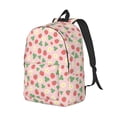 thumbnail image 2 of Daiia Strawberry And Flowers Vintage Canvas Backpack for Men and Women ,Hiking Backpack,Travel Laptop Bag for School,Large Capacity Backpack, 2 of 8