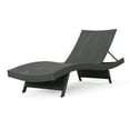 thumbnail image 5 of Noble House Anthony Outdoor Wicker Armless Adjustable Chaise Lounge, Set of 2, Grey, 5 of 10