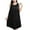 Black, variant on Satin Nightgowns for Women - Soft & Breathable Knee-Length Night Dress - Solid Color Nightshirt - Plus Size Home Skirt Nightgowns for Women Blue One Size