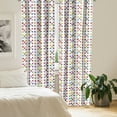 thumbnail image 2 of Ambesonne Geometric Curtains, Star-Like Pattern Art, Pair of 28"x95", Cinnamon Dark Magenta, 2 of 4