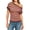 RD1, variant on Off the Shoulder Tops for Women Short Sleeve Striped Shirt Slim Fit Hollow Out Crop Tops Summer Y2K Crochet Top