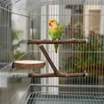 thumbnail image 5 of Bird Perch, Natural Wood Rest for Parrot Cage, Chewable Tree Branch for Small Birds 2x tree branches, 4x straight poles, 2x platforms, 5 of 6