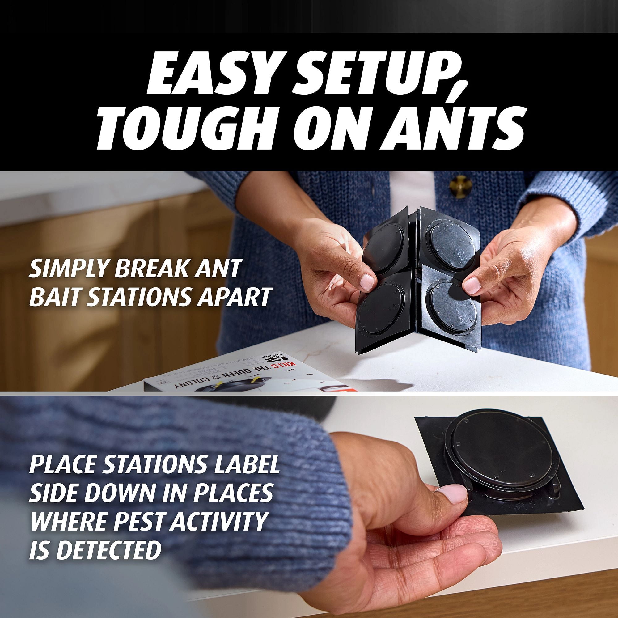 Ortho Orthene Ant Killer Ant Bait, Kills the Queen and the Colony, 8 Stations