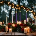 thumbnail image 5 of Ekuci Christmas Advent Candle Set - Long Lasting 10" Wax Taper Candles(3 Purple, 1 Pink), 5 of 6