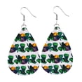thumbnail image 1 of Pendientes HUOGUO con forma de gota verde para el Día de San Patricio para mujer, 1 of 2