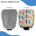 thumbnail image 2 of Microfiber Car Wash Gloves With Chenille & Polyester Terry Scratch-Free Cleaning Elastic Cuffs Crayon Painting, 2 of 8