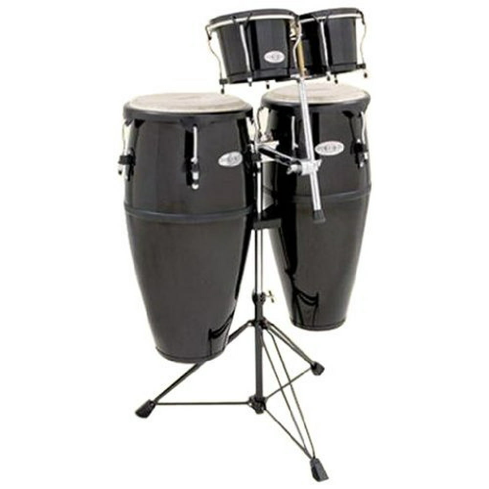Toca 2300FBKK Synergy Series Fiberglass Conga Set with Stand, Bongos