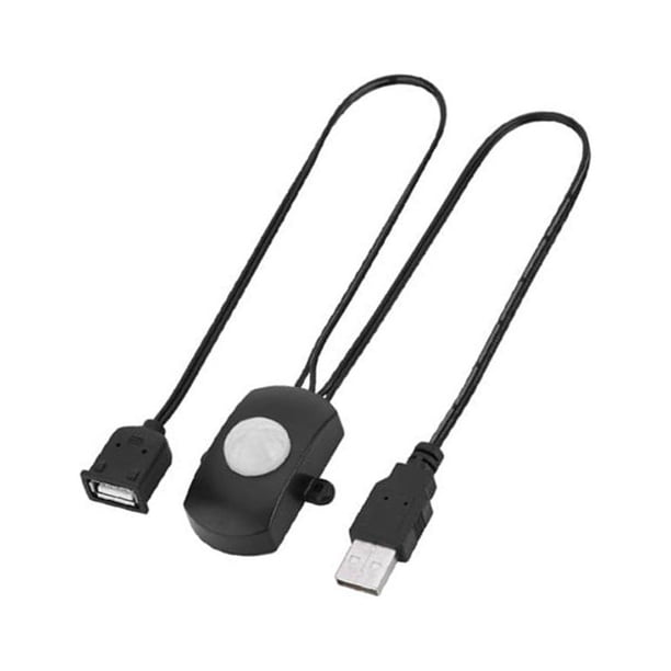 Sensor PIR Cuerpo Detector Infrarrojos Interruptor para Tira LED (Negro)
