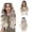 Gray, variant on Forehead Lace Center Parted Blonde Large Wavy Long Curly Wig | Fashionable Women's Wig | Natural Style | Suitable for any skin tone and face shape