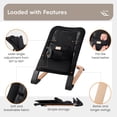 thumbnail image 4 of Portable Baby Bouncer & Rocker Seat for Infants, Adjustable Reclining Baby Chair with 3-Point Safety Harness, Lightweight Foldable Design for 0-18 Months, Supports Up to 60 lbs, Black, 4 of 7