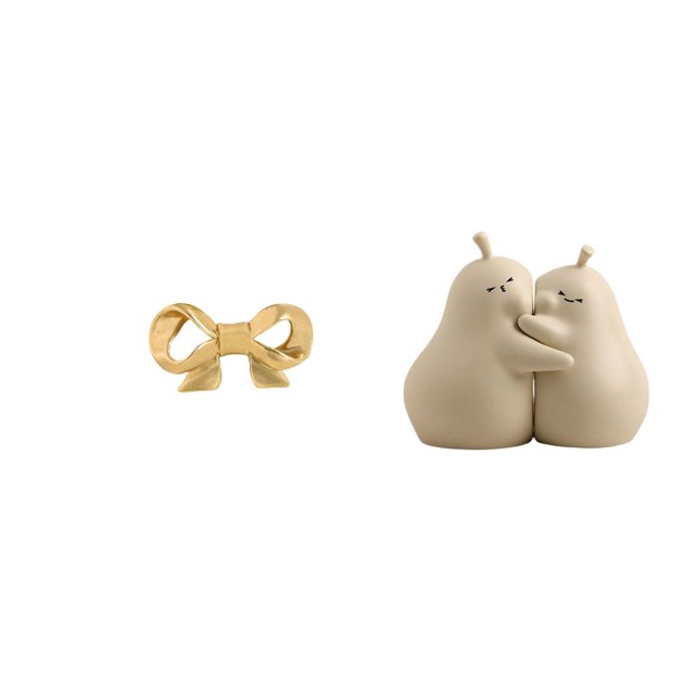 Asa de mueble,Tirador de latón con forma de lazo para muebles o armario,sujetalibros decorativos,Sujetalibros decorativos para oficina y hogar,libros