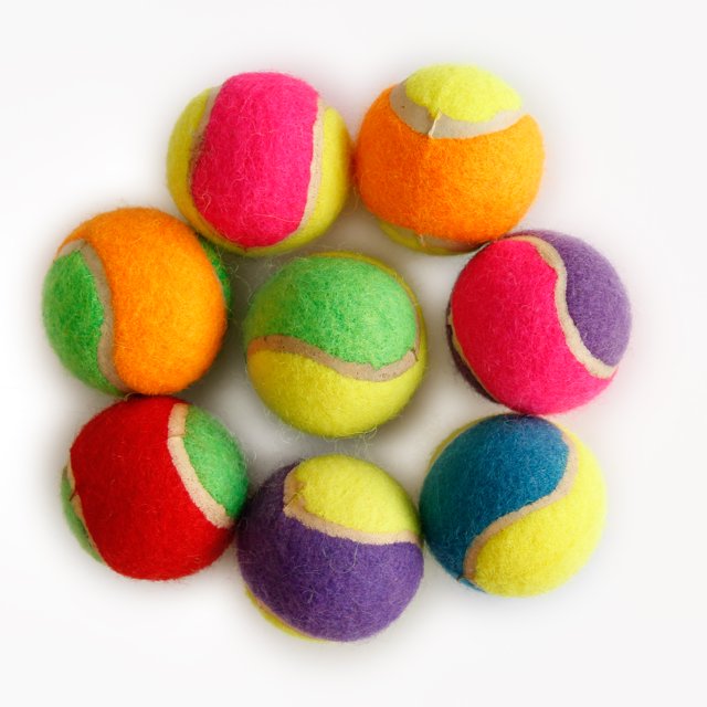 Remate 100 Mini Pelotas Para Gato O Perro Colores Surtidos Tre-nis Mini pelota de tenis