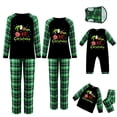 thumbnail image 2 of Conjuntos de pijamas navideños familiares a juego Grinch 2024, pijama de Grinch con parte superior y pantalones de pijama a cuadros, pijama de Grinch para niños y adultos para la familia, 4 Años, 2 of 5