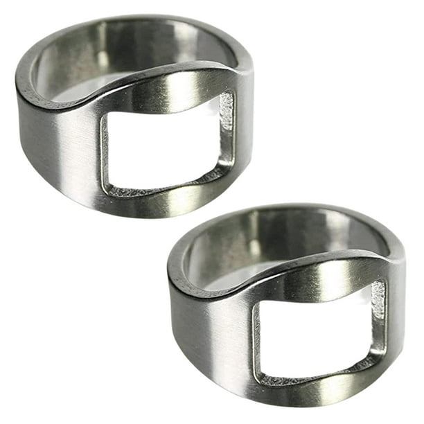 Anillos Abridor De Botellas De Cerveza Anillos De Sacacorchos De Cerveza Abridor De Botellas De Acero Inoxidable Para Bar En Casa 2 Uds Guardurnaity HA035925-00