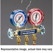 Yellow Jacket Mechanical Manifold Gauge Set,2-Valve 42006