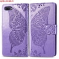 thumbnail image 4 of Funda Flip Teléfono iPhone 11 12 Mini Pro Max Cartera Fundas De Cuero Titular De La Tarjeta Mariposa Relieve Cubierta, 4 of 4