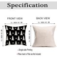 thumbnail image 6 of Set of 4 Merry Christmas Trees Black White Pink Snowflake Throw Pillow Covers Winter Xmas Square Decorative Pillow Cases Cushion Cover Outdoor Decorations Sofa Cotton Linen 18x18 Inch, 6 of 6