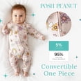 thumbnail image 2 of Pijama convertible para bebés Posh Peanut Niñas con cremallera sin pies, 2 of 8