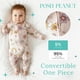 thumbnail image 2 of Pijama convertible para bebés Posh Peanut Niñas con cremallera sin pies, 2 of 8