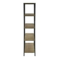 thumbnail image 3 of Furniture of America Edz Rustic Metal 5-Shelf Bookcase in Oak and Gun Metal, 3 of 8