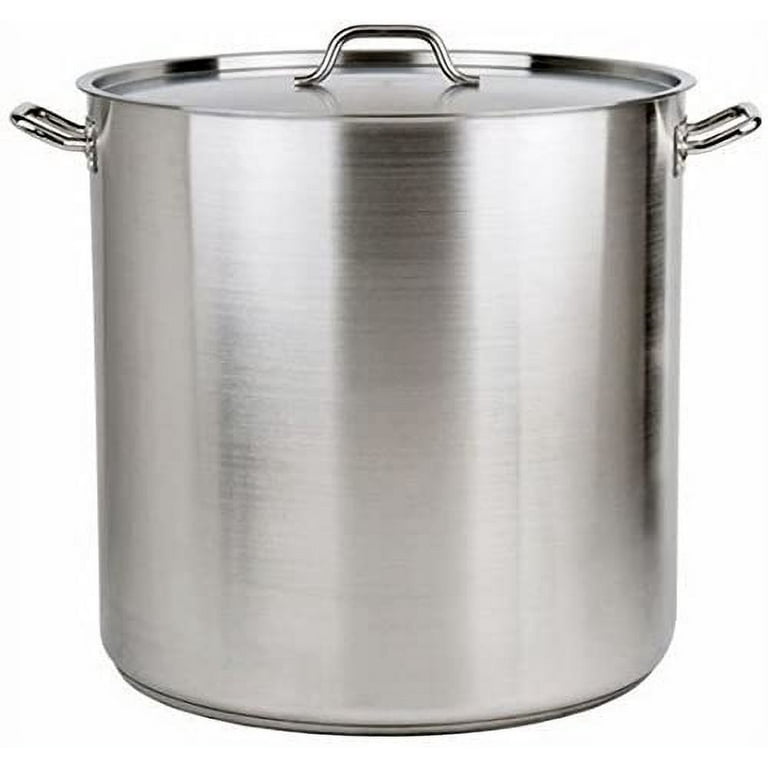 30L Cooking Pot Tall Pot with Lid, Large Stock Pot, Brewing Cooking Pot  with Thermometer, for All Hobs, Meat Pot, Vegetable Pot, Gas Stove,  Electric