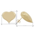 thumbnail image 4 of Arete Corazón Liso Pulido Dorado Chapa de Oro 18K Horoz WH558, 4 of 4