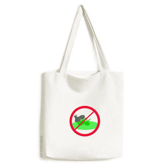 No Trampling Lawn Sign Art Deco Fashion Tote Canvas Bag Shopping Satchel Casual Handbag