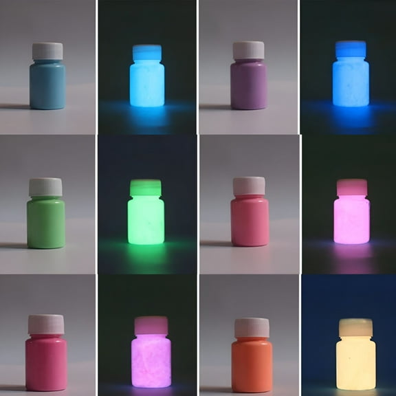 VELIMO 20g Glow in Dark Fluorescent Powder Pigment Painting Nail Body Art Party Decor Yellow Green